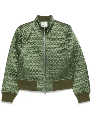 Acetate Satin Quilted Blouson