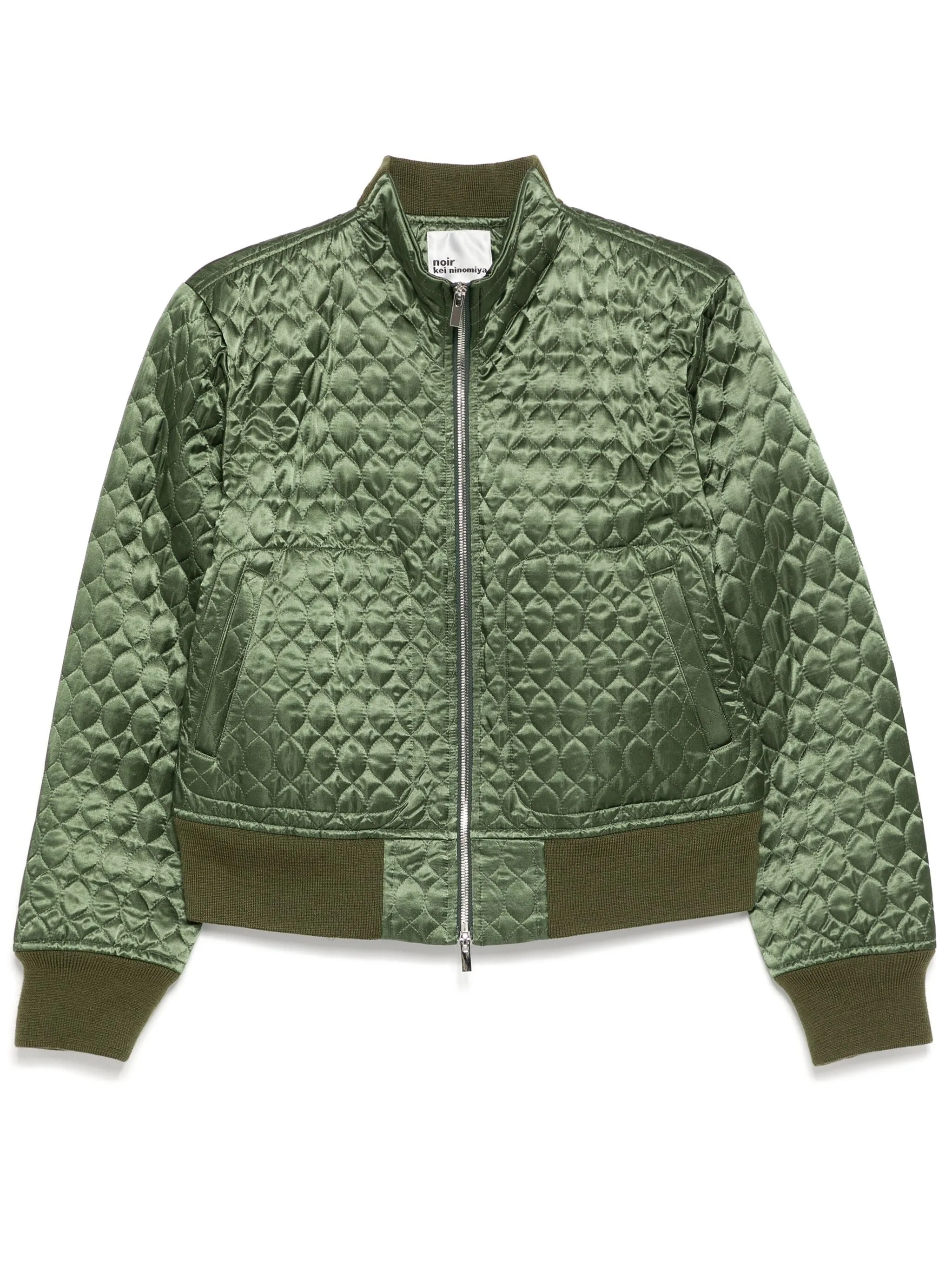 Acetate Satin Quilted Blouson