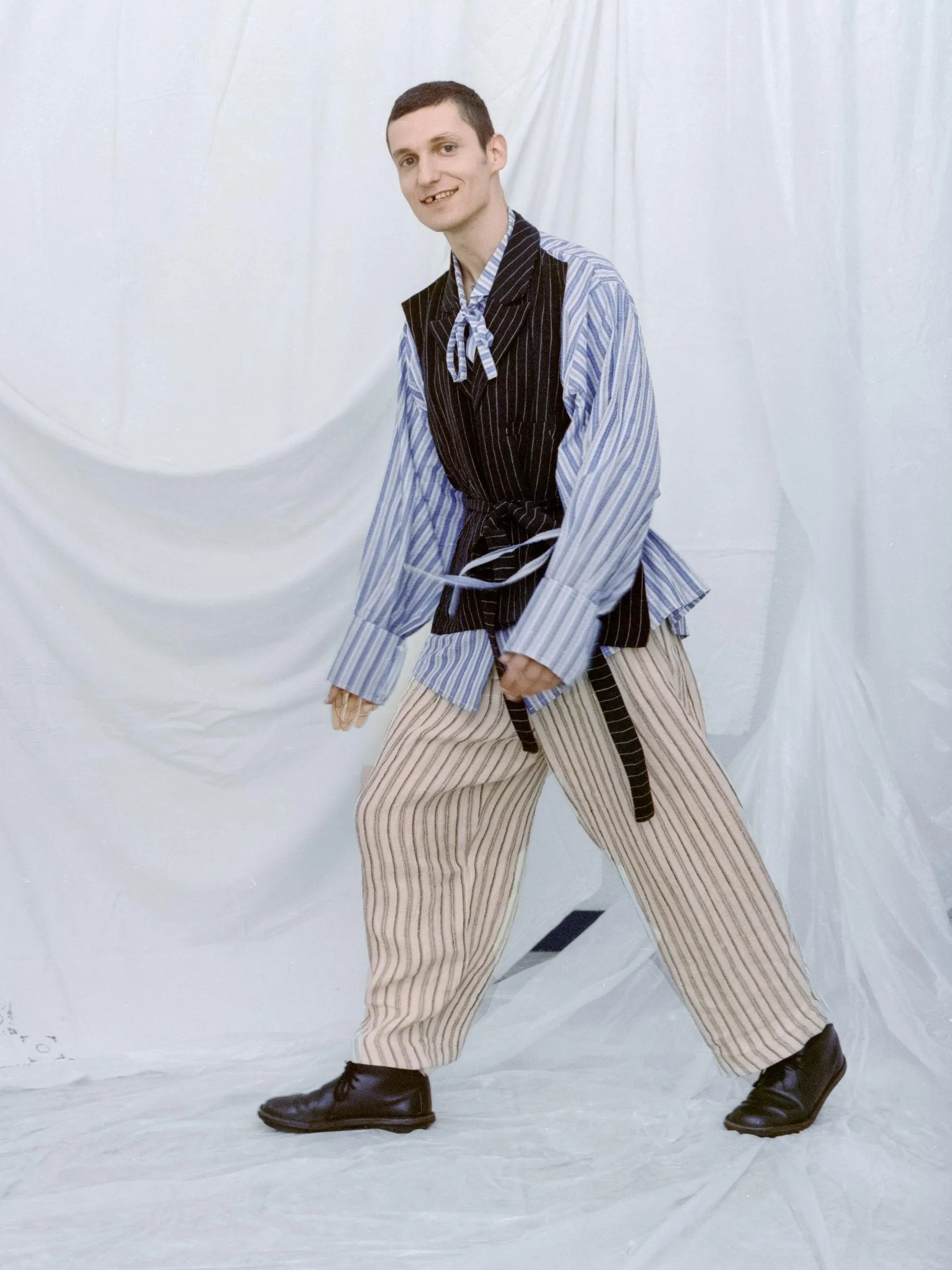 AMA TROUSERS BROWN STRIPES