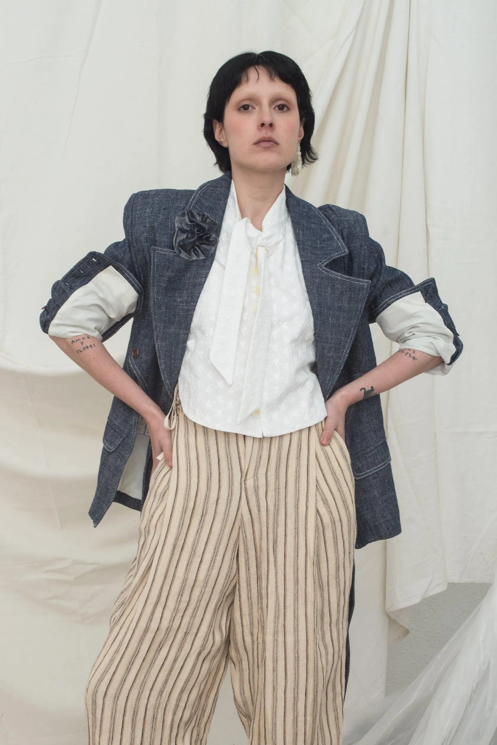 AMA TROUSERS BROWN STRIPES