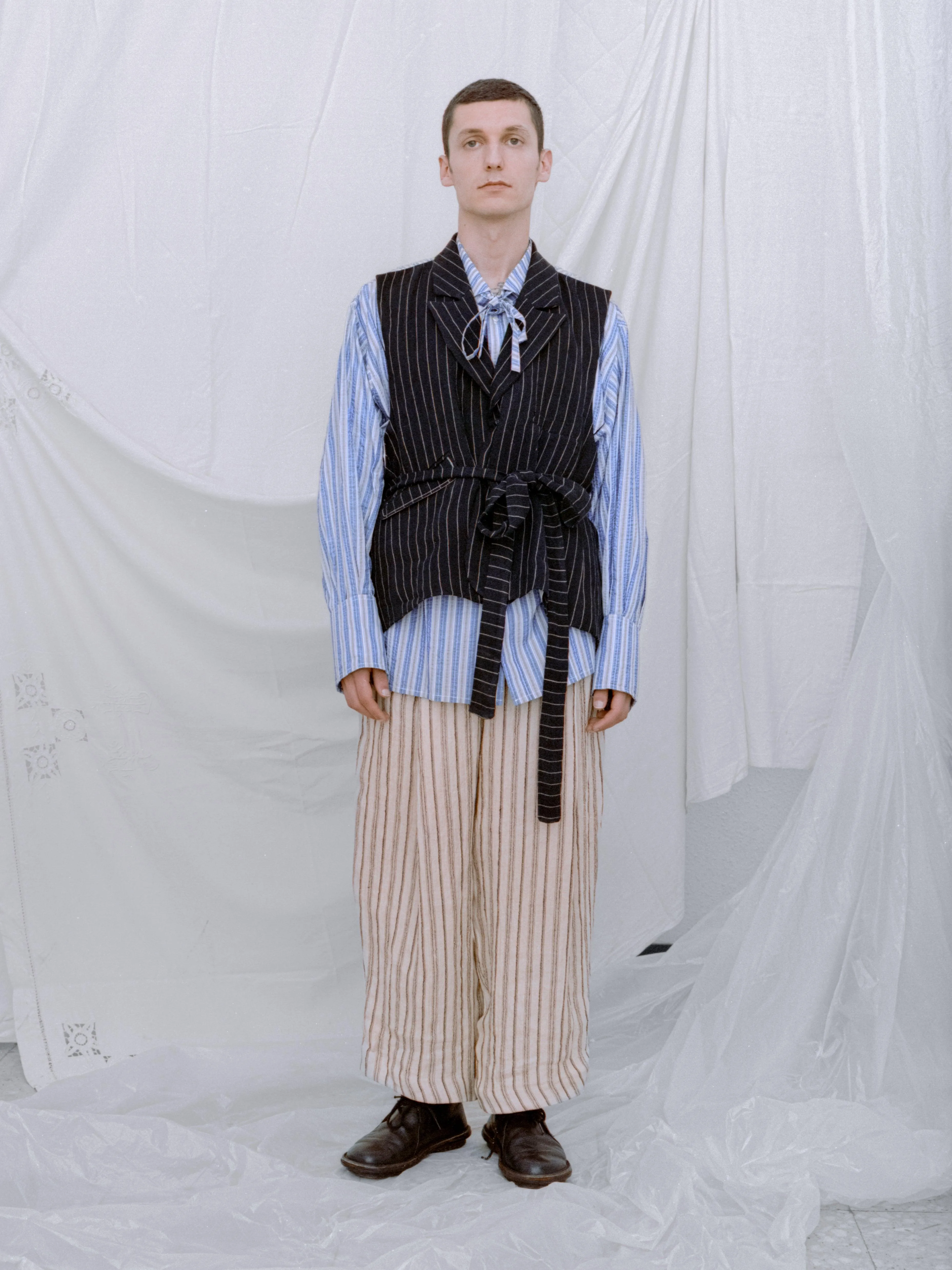 AMA TROUSERS BROWN STRIPES