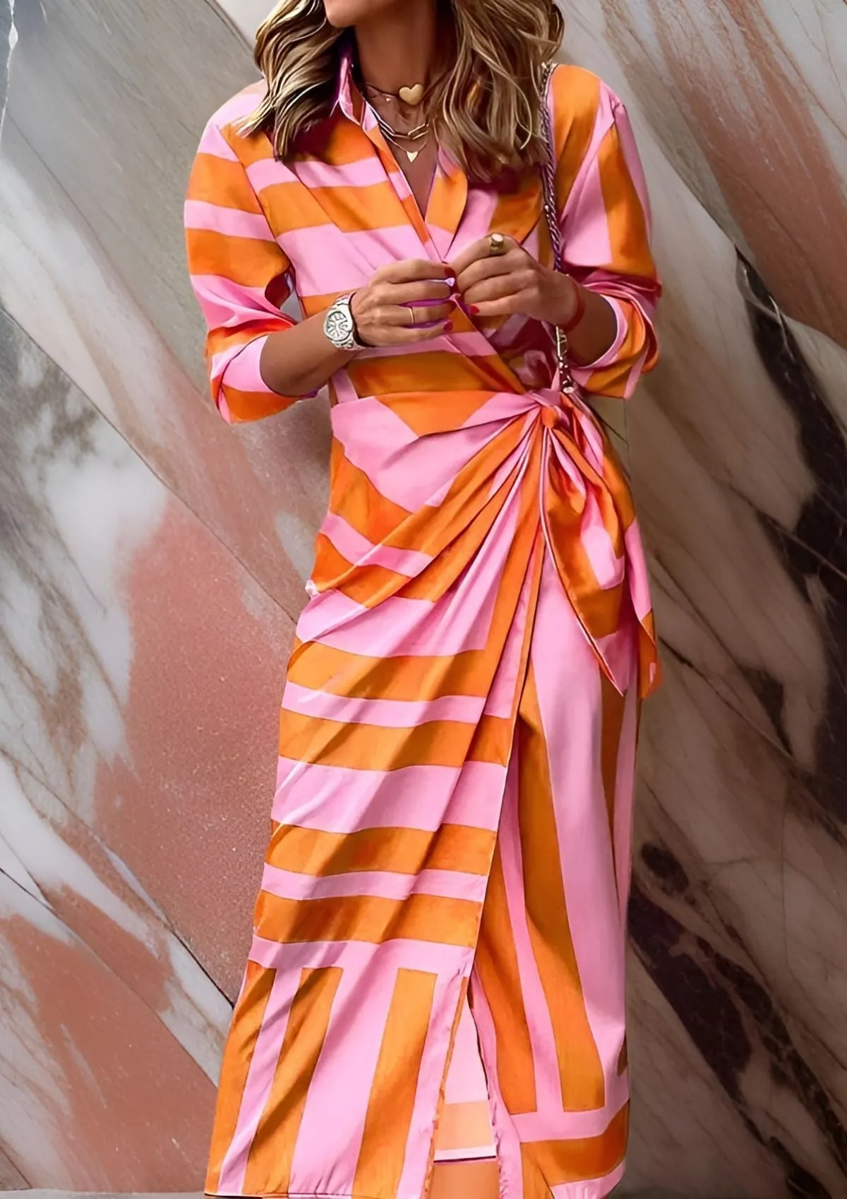 AMALIA™ - PRINTED WRAP DRESS