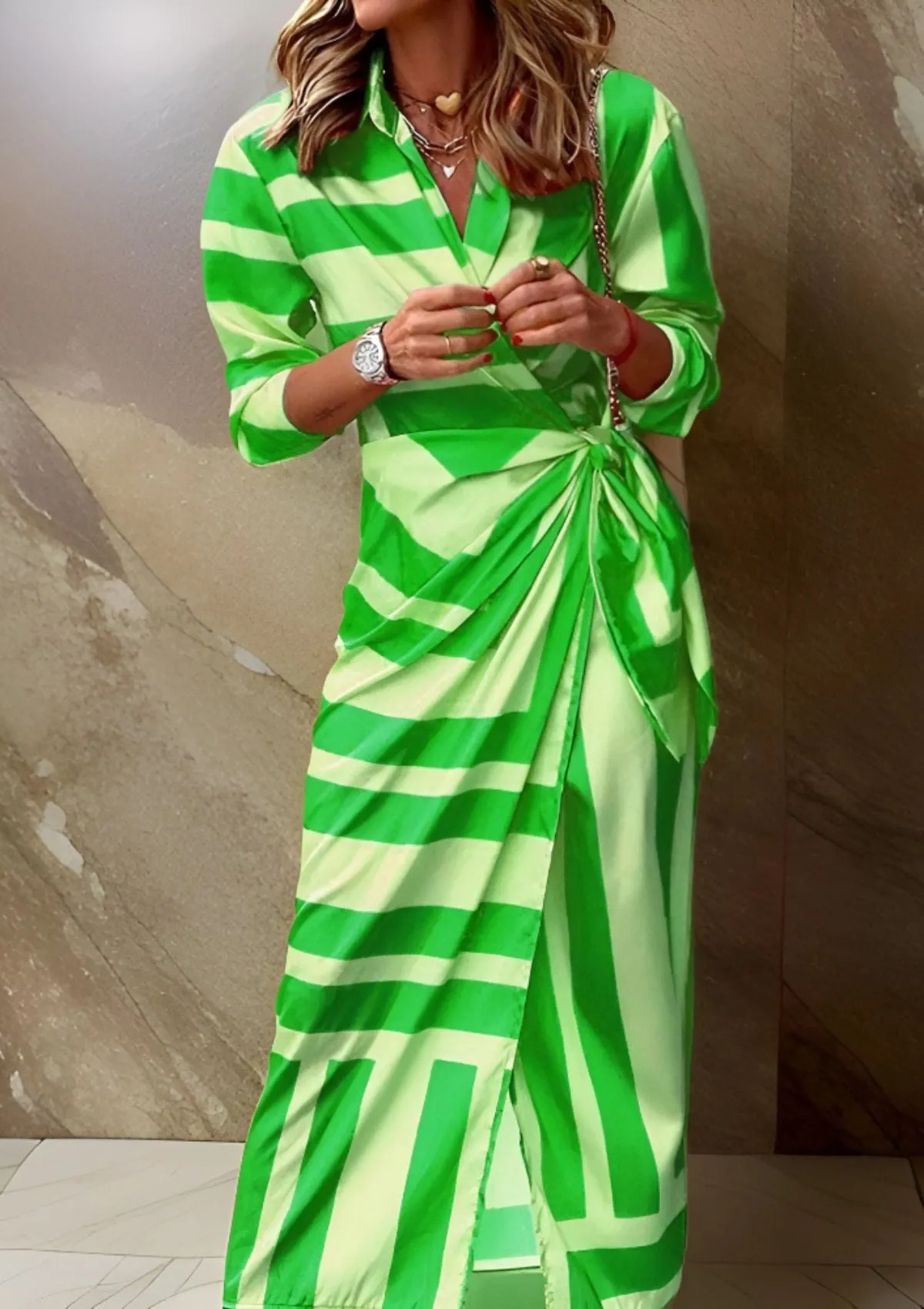 AMALIA™ - PRINTED WRAP DRESS