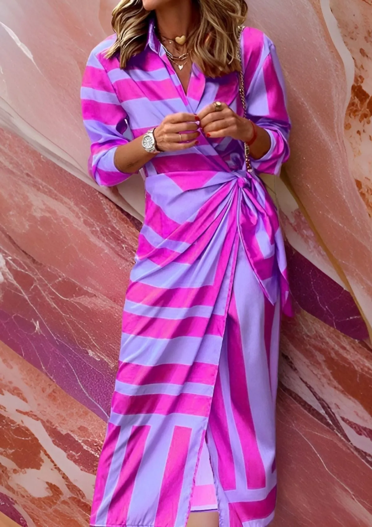 AMALIA™ - PRINTED WRAP DRESS