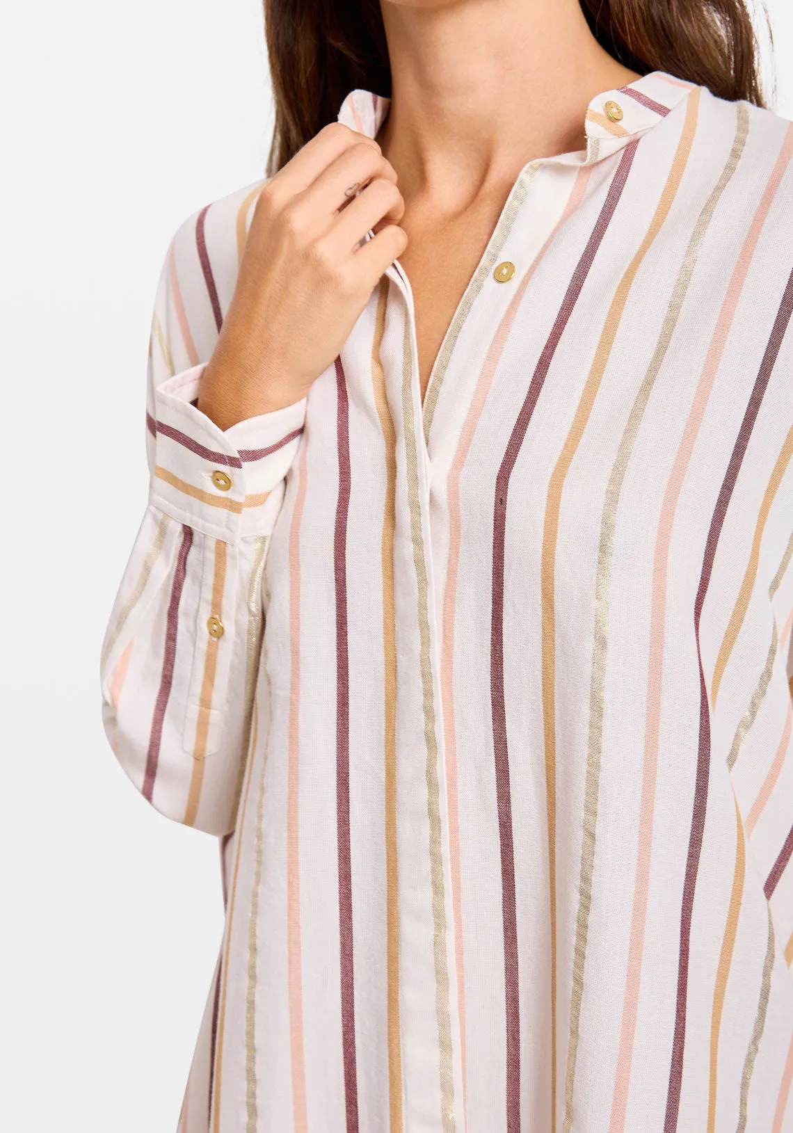 ANDROMEDE SHIRTDRESS CASABLANCA STRIPE