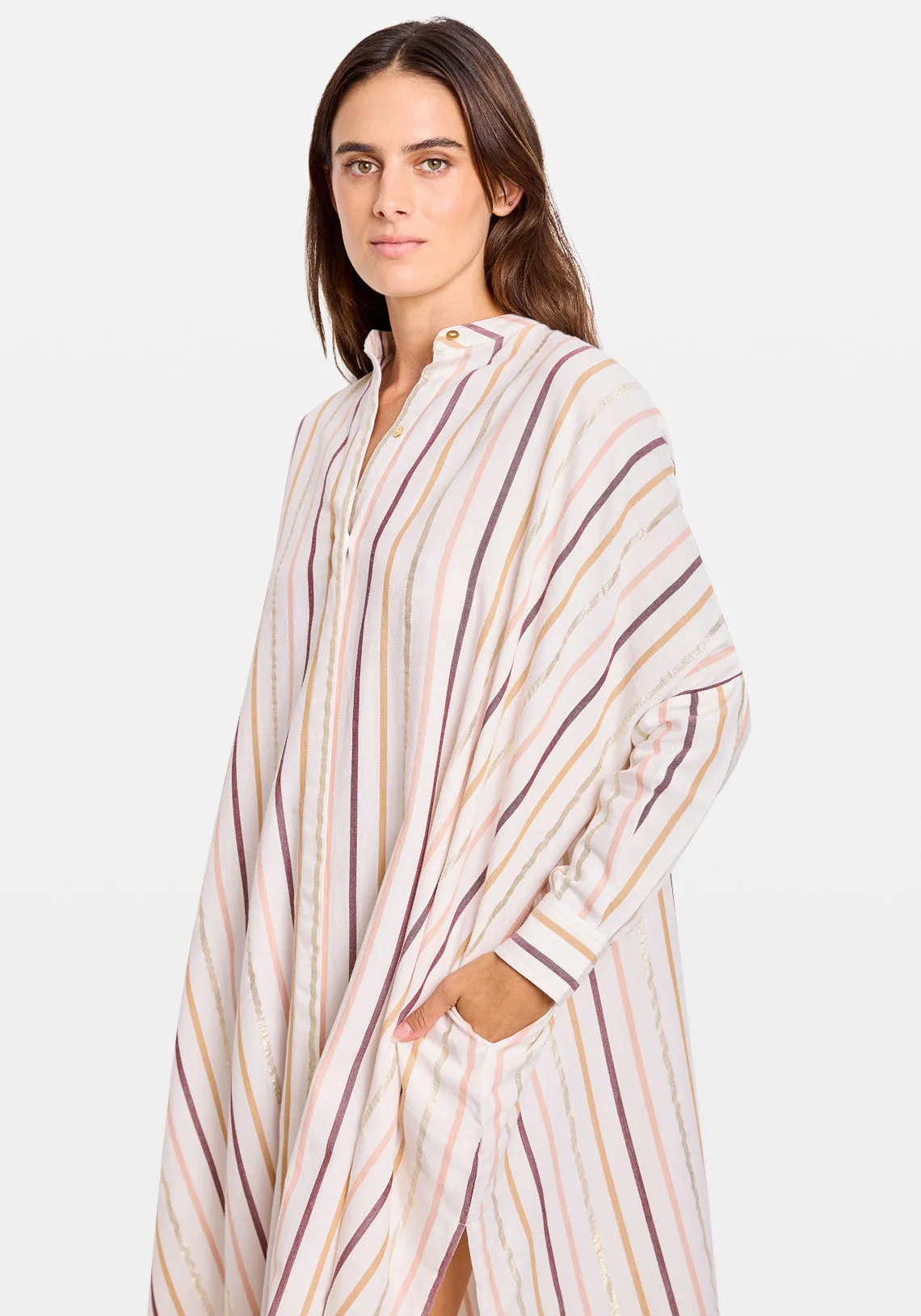 ANDROMEDE SHIRTDRESS CASABLANCA STRIPE