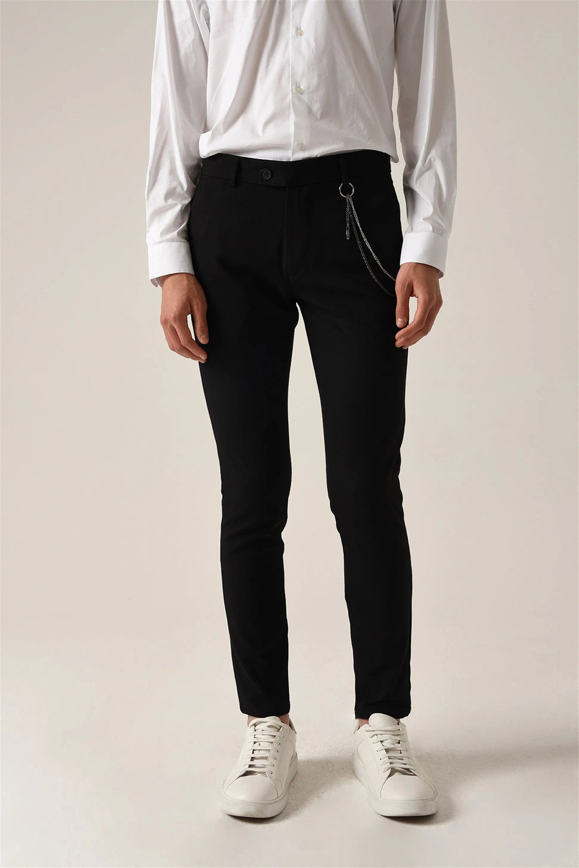ANT Men's Accessory Detail Slim Fit Trousers - Roermond