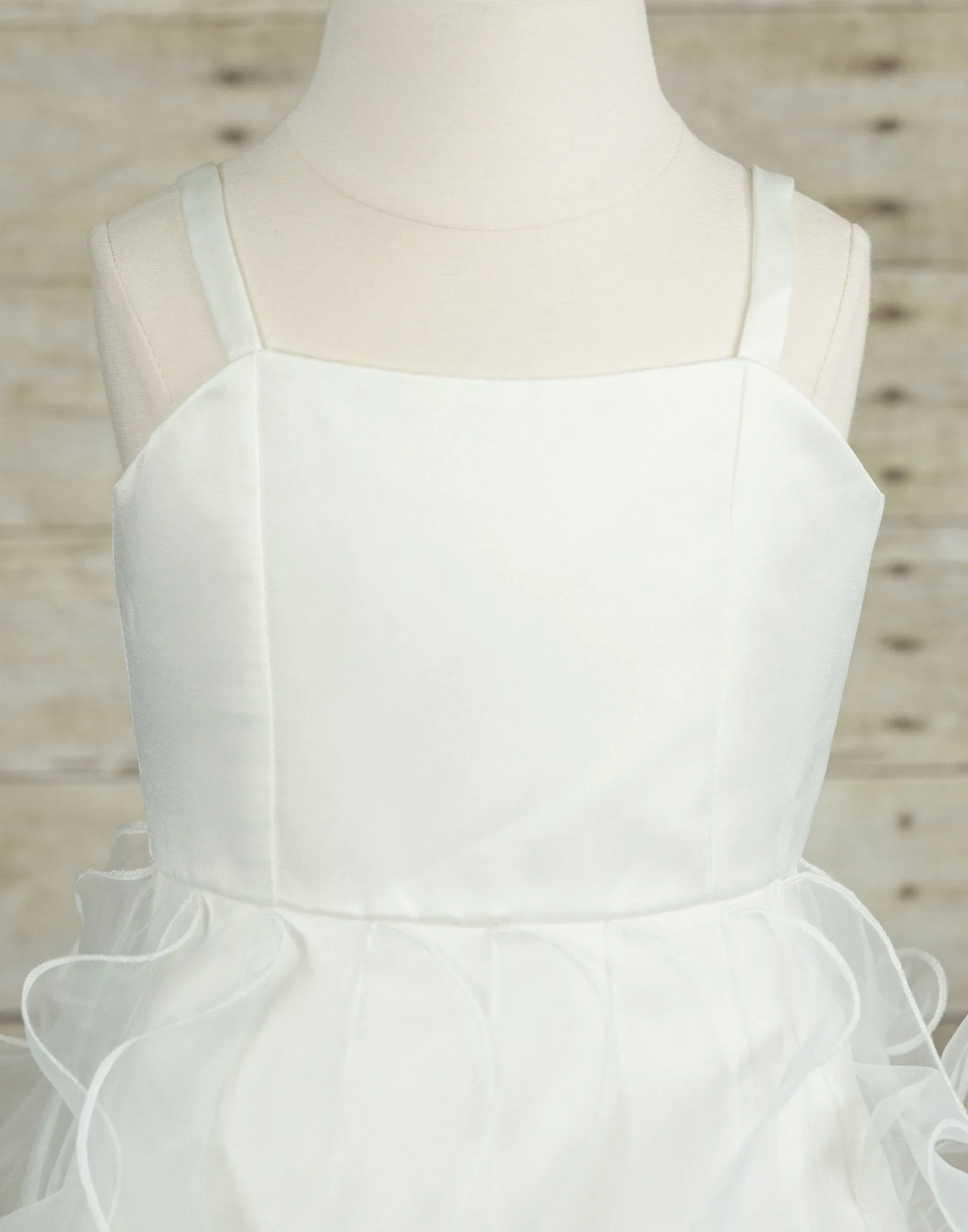 Appealing White Ruffled Organza Dress