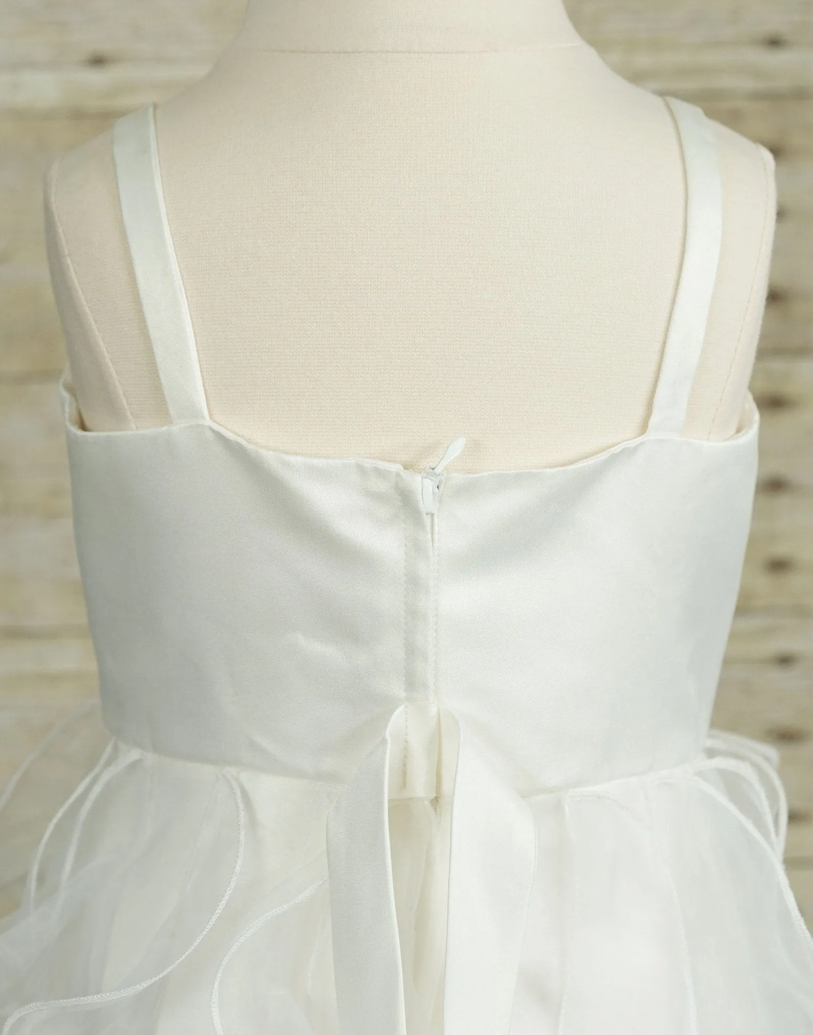 Appealing White Ruffled Organza Dress