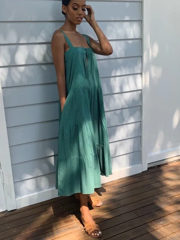 Arabella Polka Dot Cotton Dress