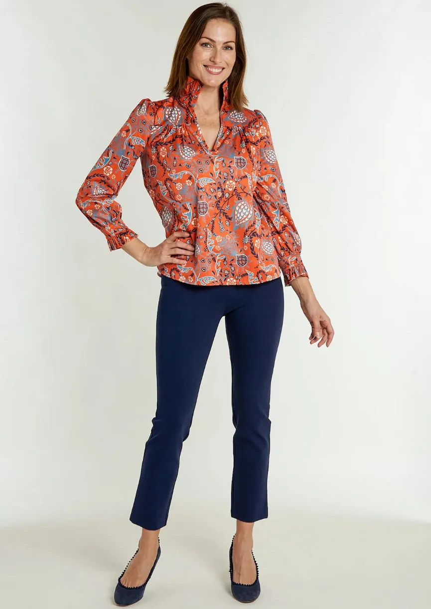 Aspen Blouse- Frolic Fire