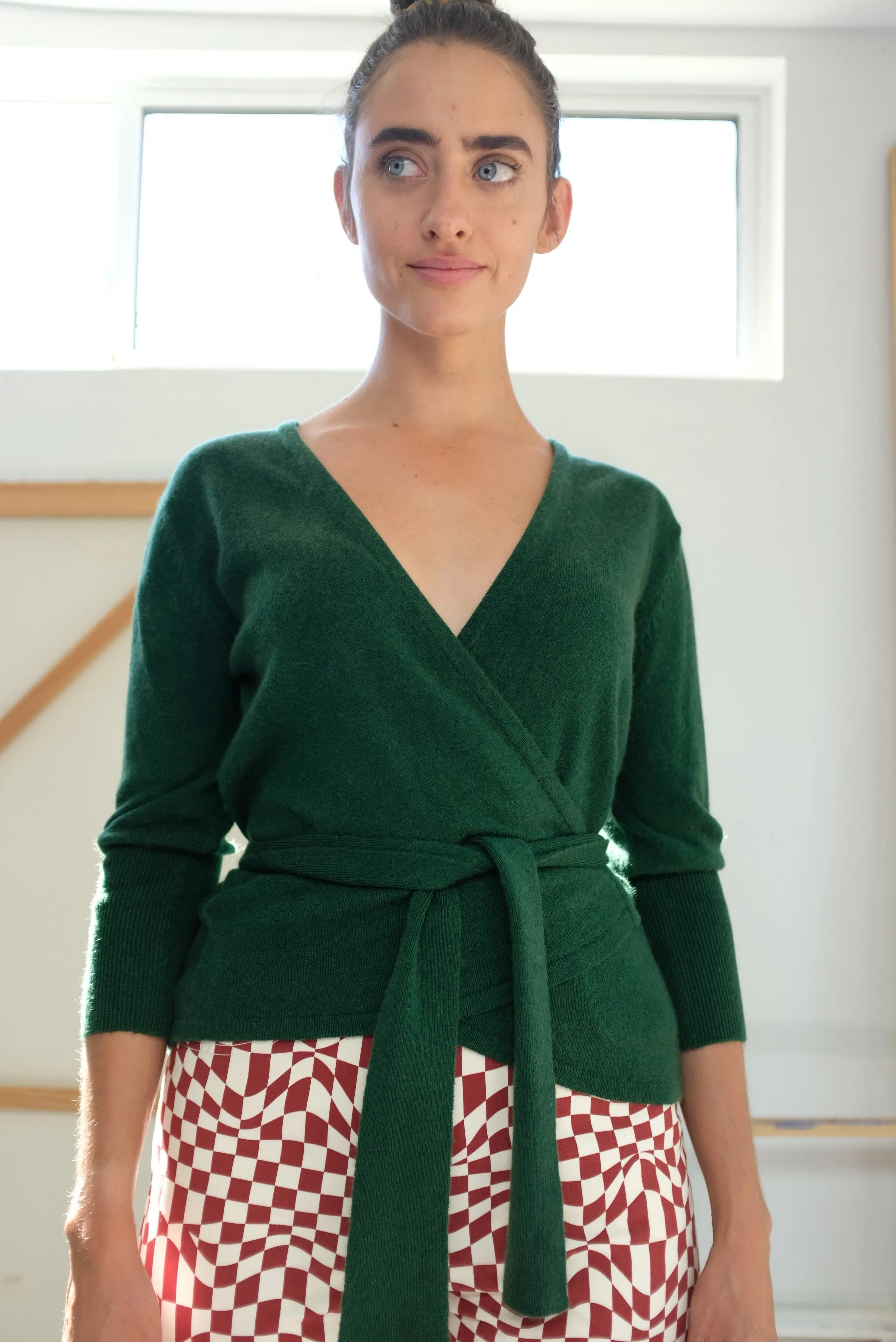 Beklina Cashmere Ballet Wrap Sweater Biophilia
