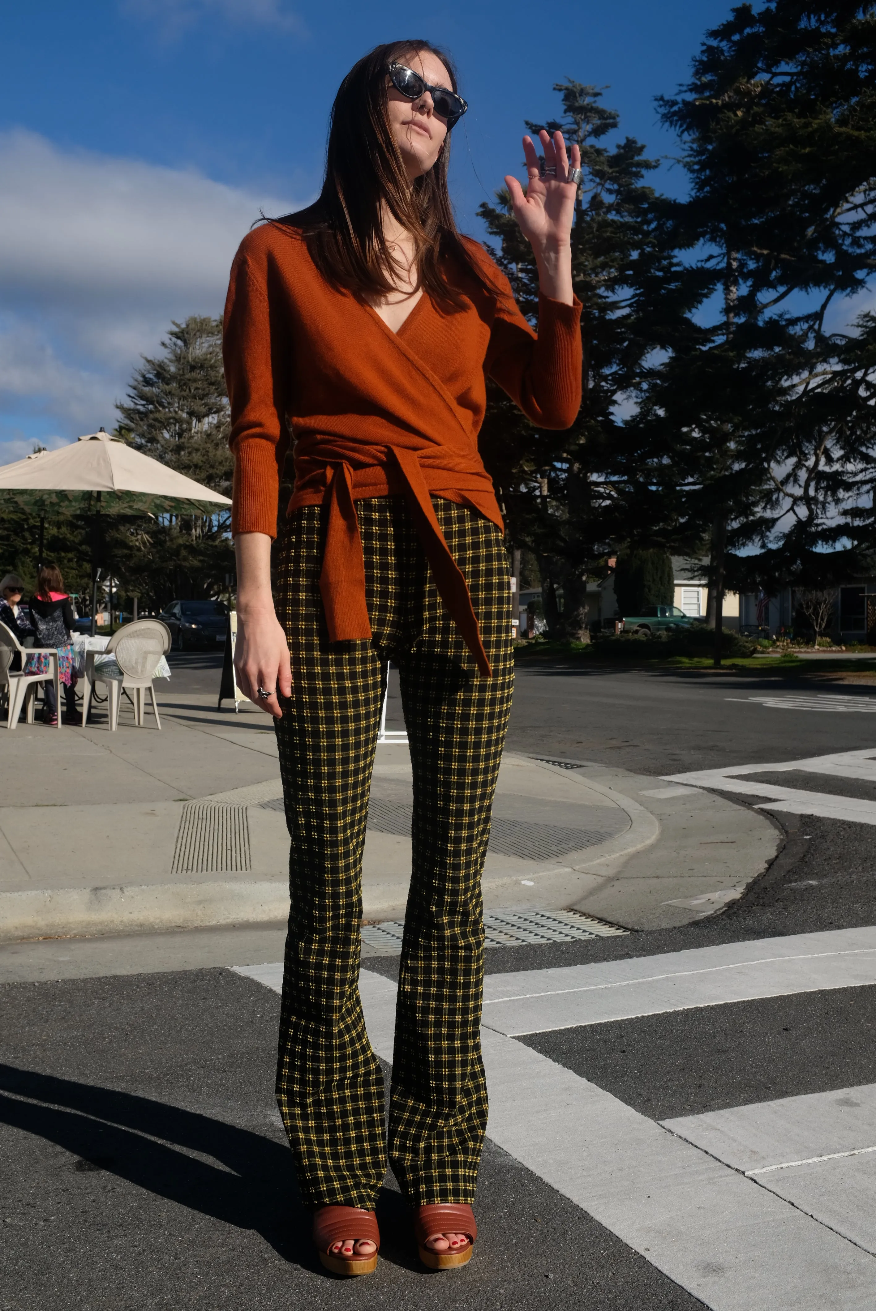 Beklina Cashmere Ballet Wrap Sweater Kabocha