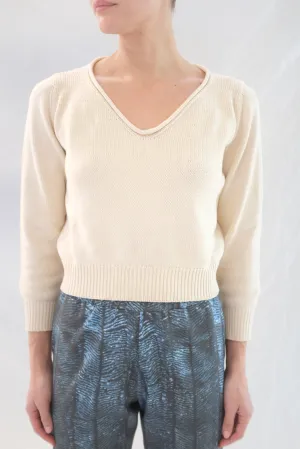 Beklina Latta V-neck Sweater Straw
