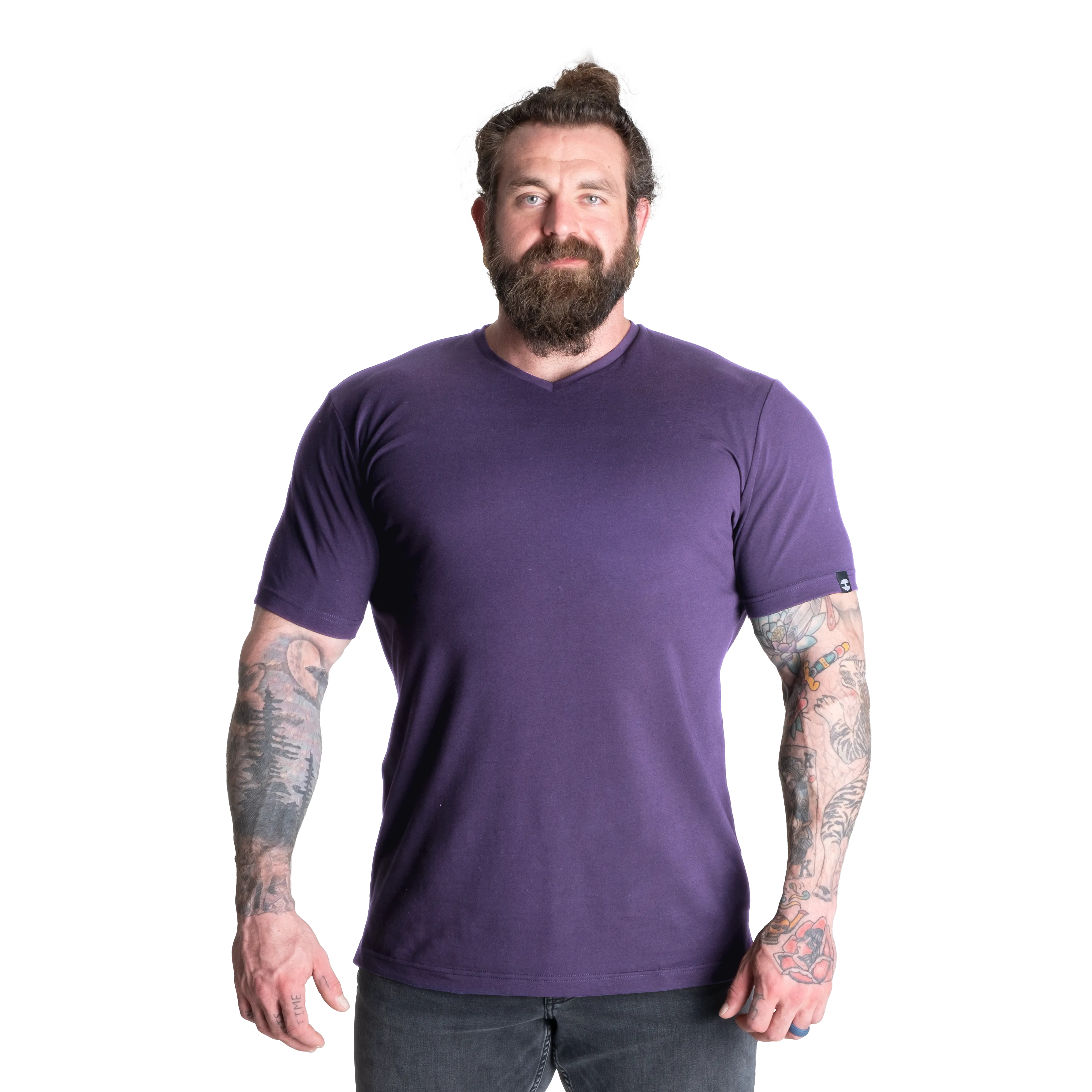 BETTER BODIES V-Neck Tapered Tee DL ( Deep Purple ) - ملابس رياضية