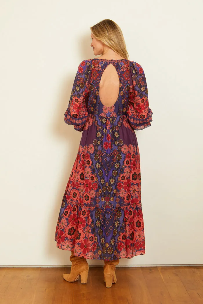 Bijou Dress in Patchwork Pansy