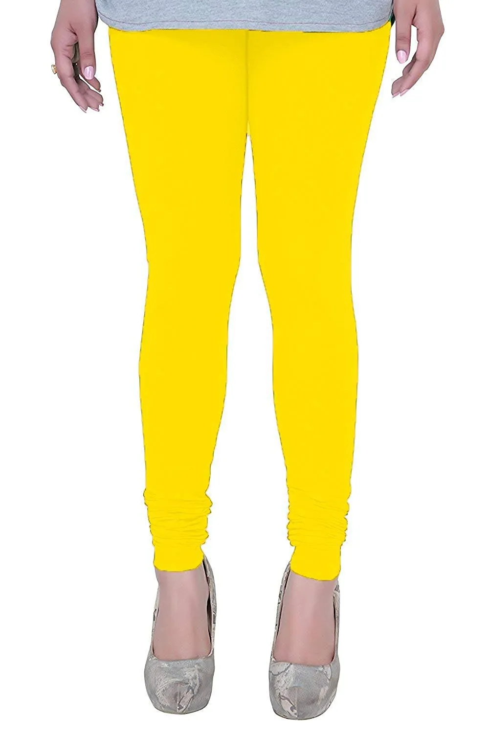 BK Cotton Lycra Leggings BK00021MCLSQ Dark - light | Green | Yellow | Purple | Parrot | Blue | Brown | Orange | Pink | Black | Navy Blue Size 30 to 40