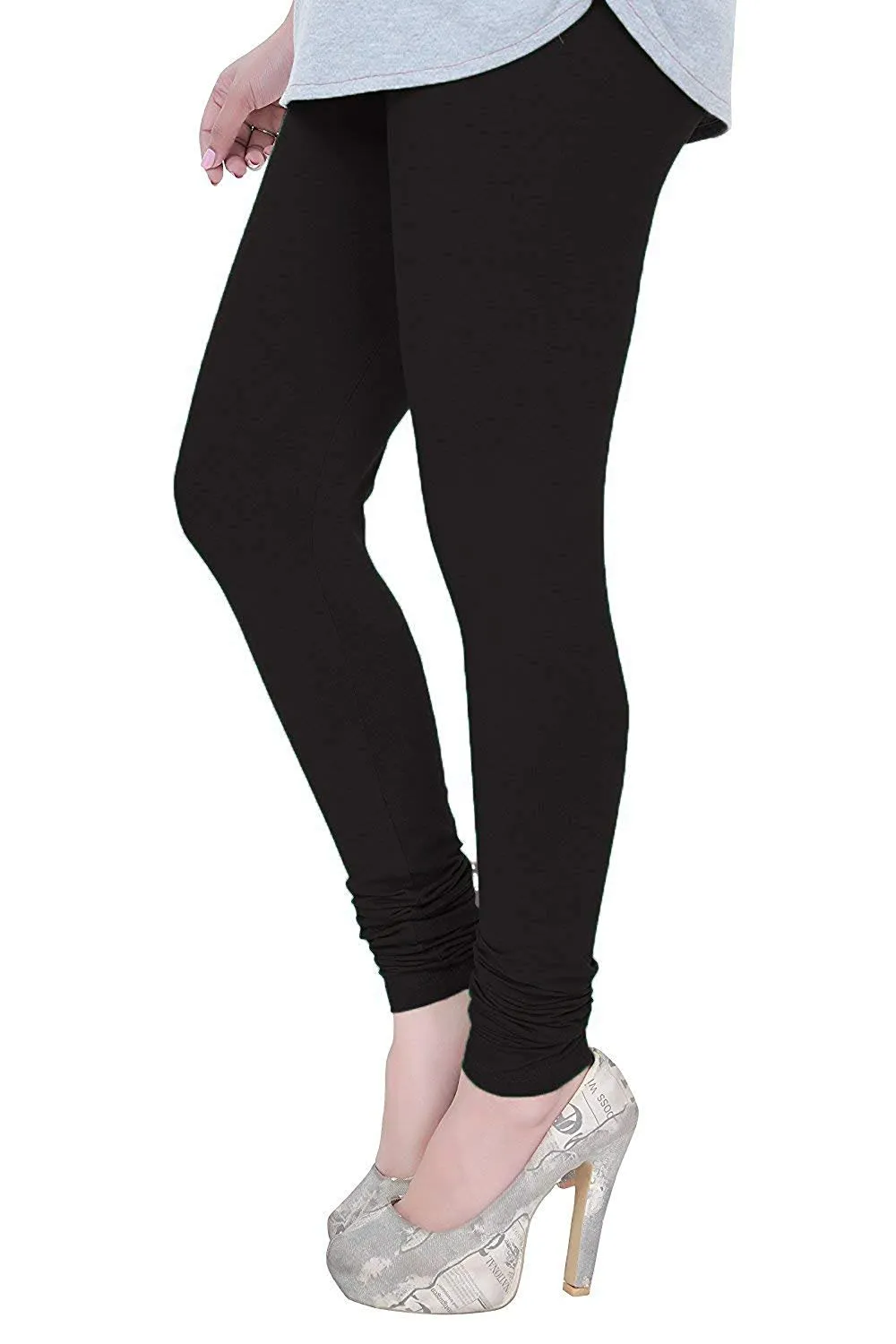 BK Cotton Lycra Leggings BK00021MCLSQ Dark - light | Green | Yellow | Purple | Parrot | Blue | Brown | Orange | Pink | Black | Navy Blue Size 30 to 40