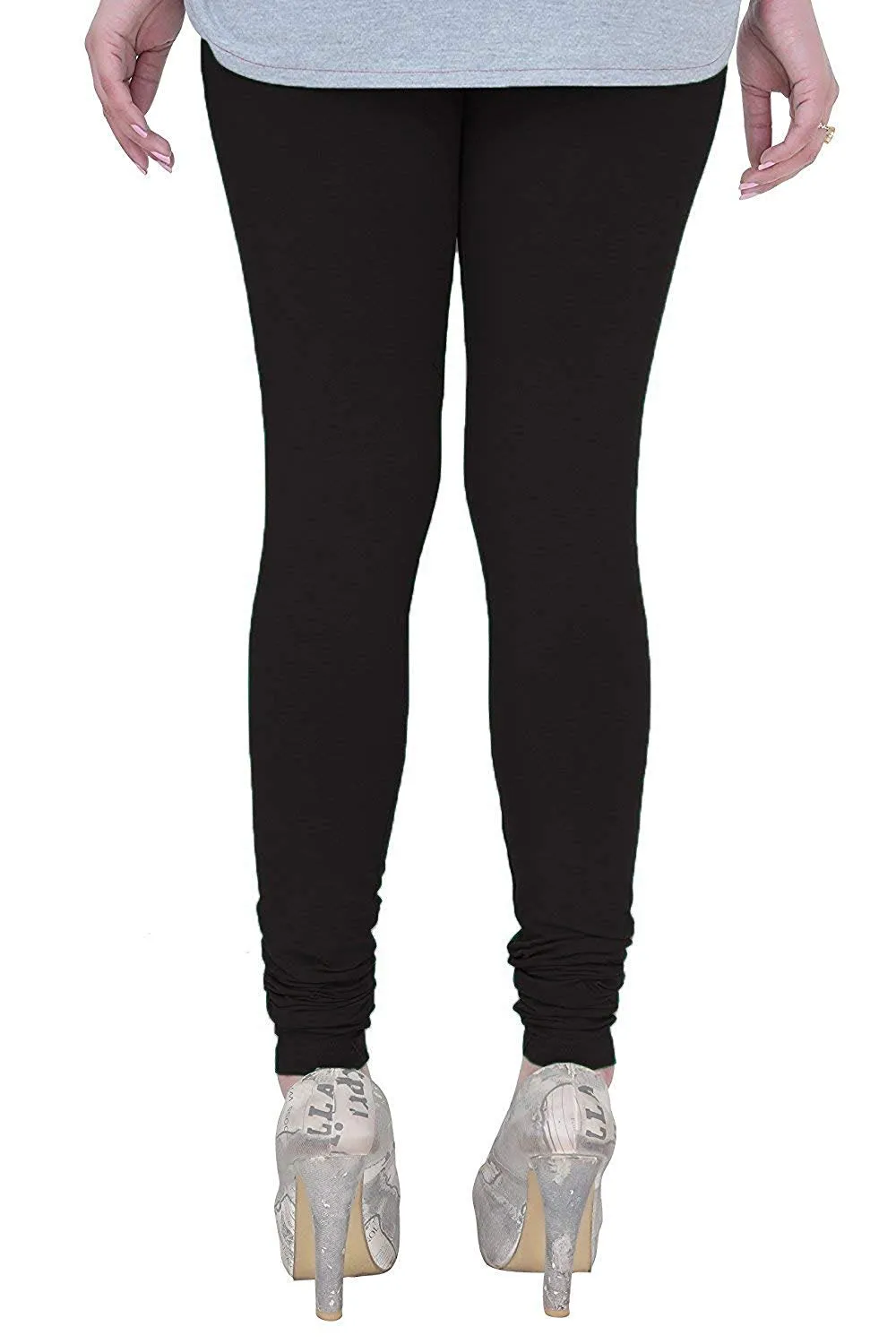 BK Cotton Lycra Leggings BK00021MCLSQ Dark - light | Green | Yellow | Purple | Parrot | Blue | Brown | Orange | Pink | Black | Navy Blue Size 30 to 40
