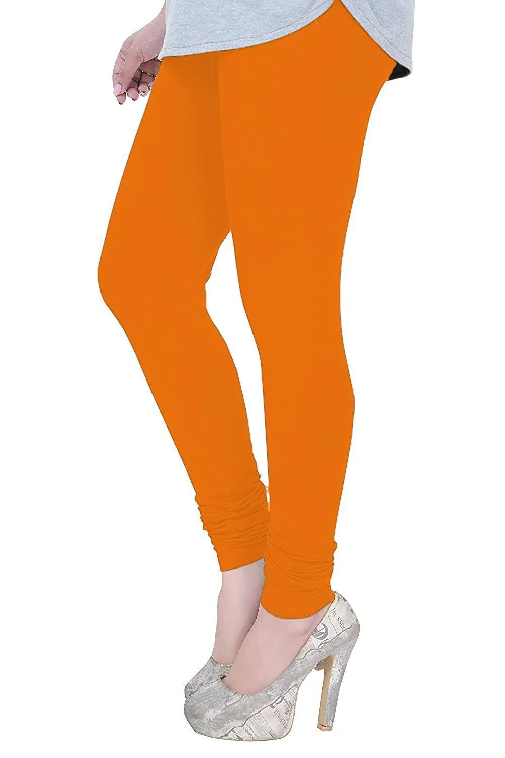 BK Cotton Lycra Leggings BK00021MCLSQ Dark - light | Green | Yellow | Purple | Parrot | Blue | Brown | Orange | Pink | Black | Navy Blue Size 30 to 40