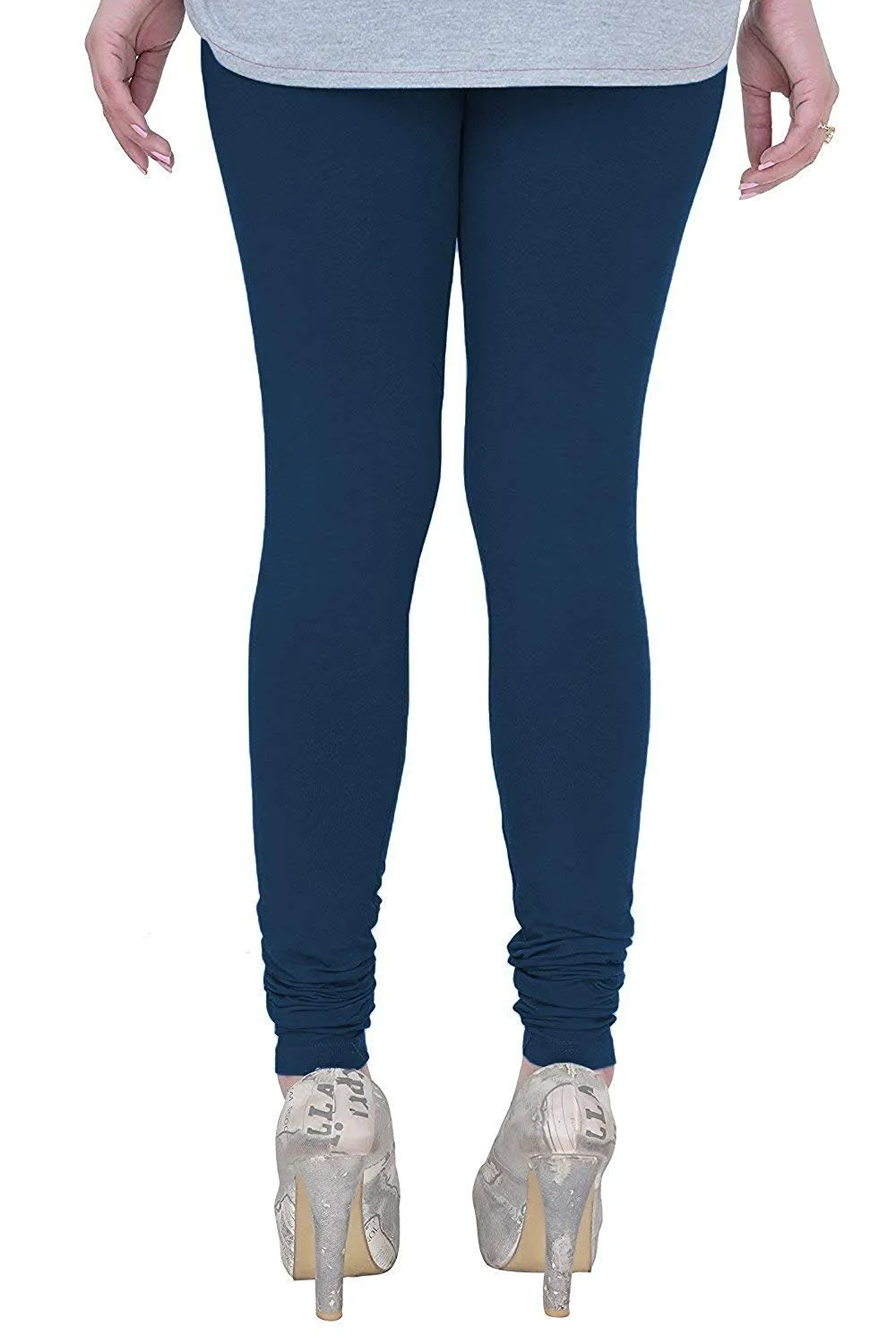 BK Cotton Lycra Leggings BK00021MCLSQ Dark - light | Green | Yellow | Purple | Parrot | Blue | Brown | Orange | Pink | Black | Navy Blue Size 30 to 40