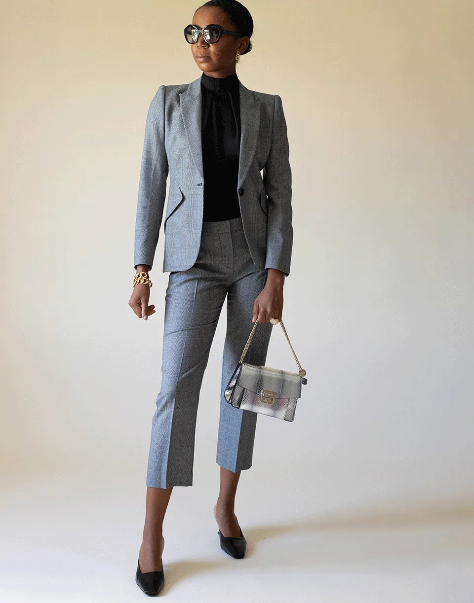 Black and Ivory Cigarette Trouser