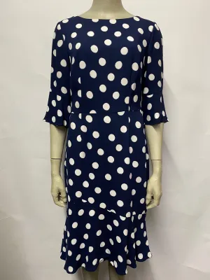 Boden Navy Polka Dot Smart Dress 10