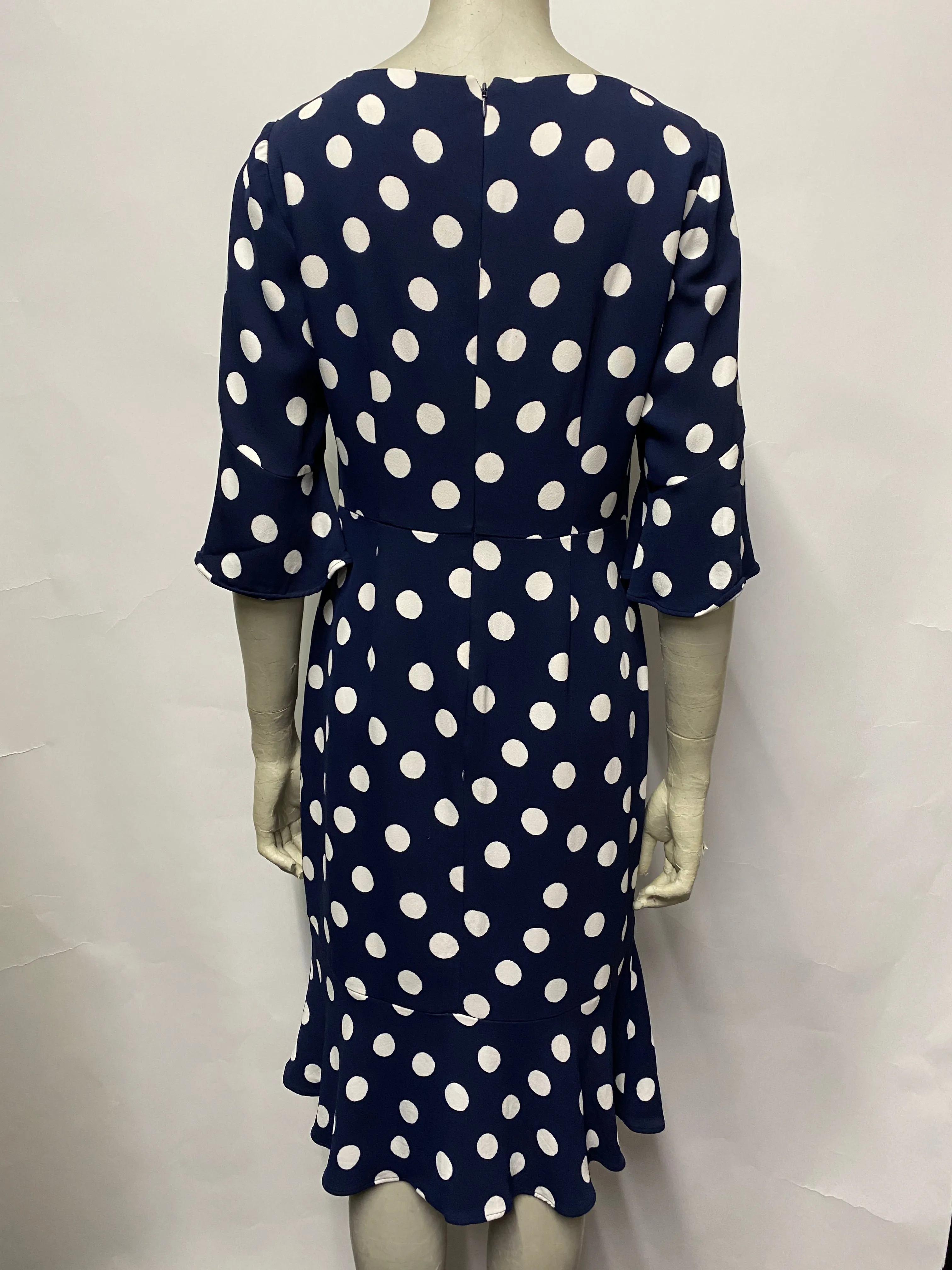 Boden Navy Polka Dot Smart Dress 10
