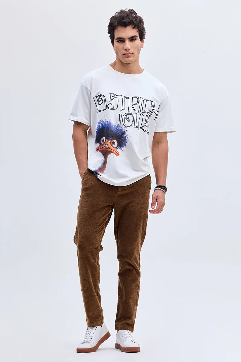 Brown Corduroy Slim Fit Trousers