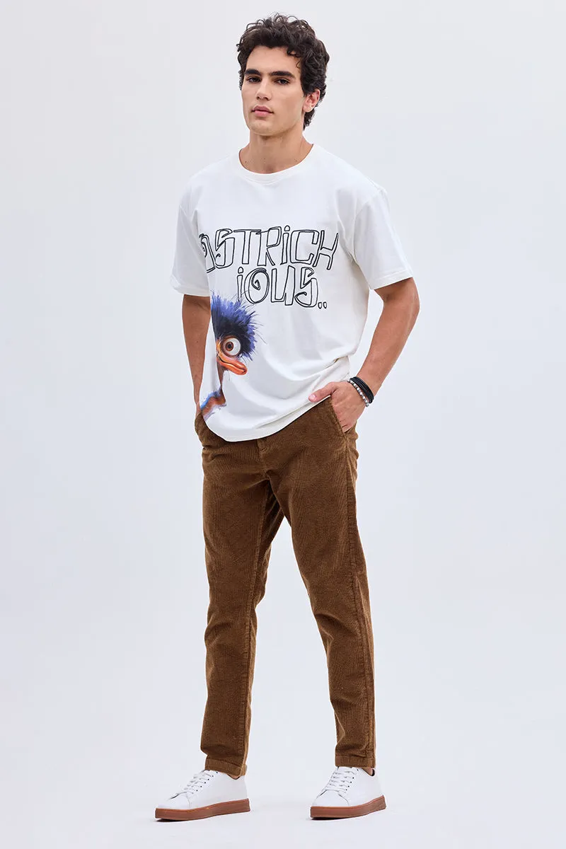 Brown Corduroy Slim Fit Trousers