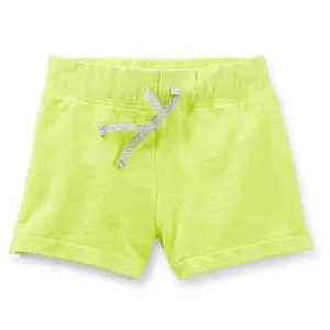 Carter's Girls Yellow Pull-On French Terry Knit Short Carter's Girls Yellow Pull-On French Terry Knit Short