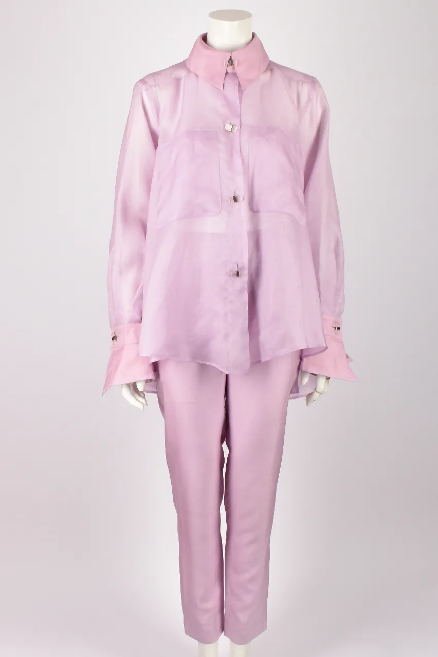 CLAUDE MONTANA LILAC TROUSERS