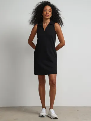 Collared Sleeveless Polo Shift Dress - City Knits