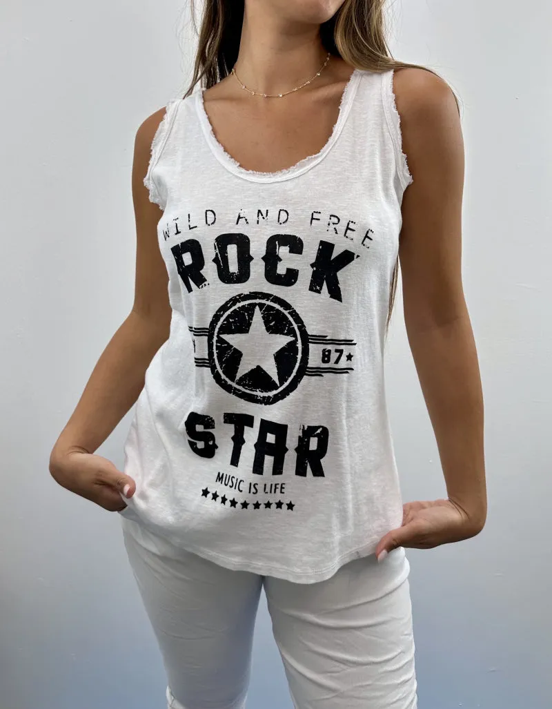Cotton Printed Tank Top Made In Italy One Size
