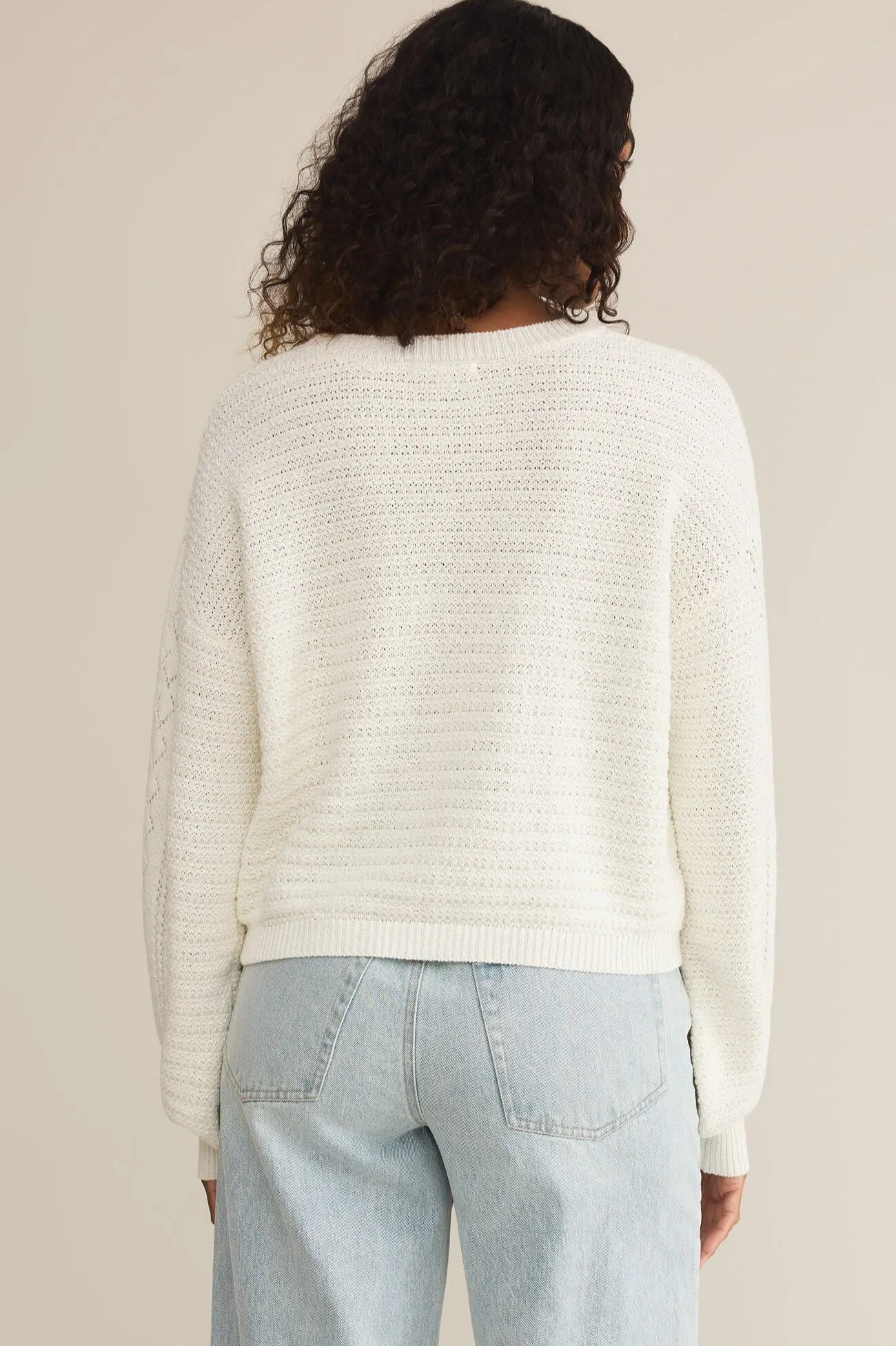 crochet crew sweater