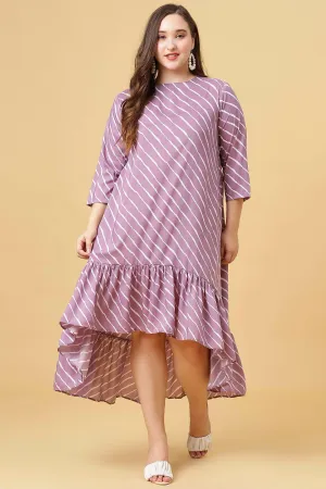 Curvy Lane Women Plus Size Asymetrical Leheriya Styled Tunic