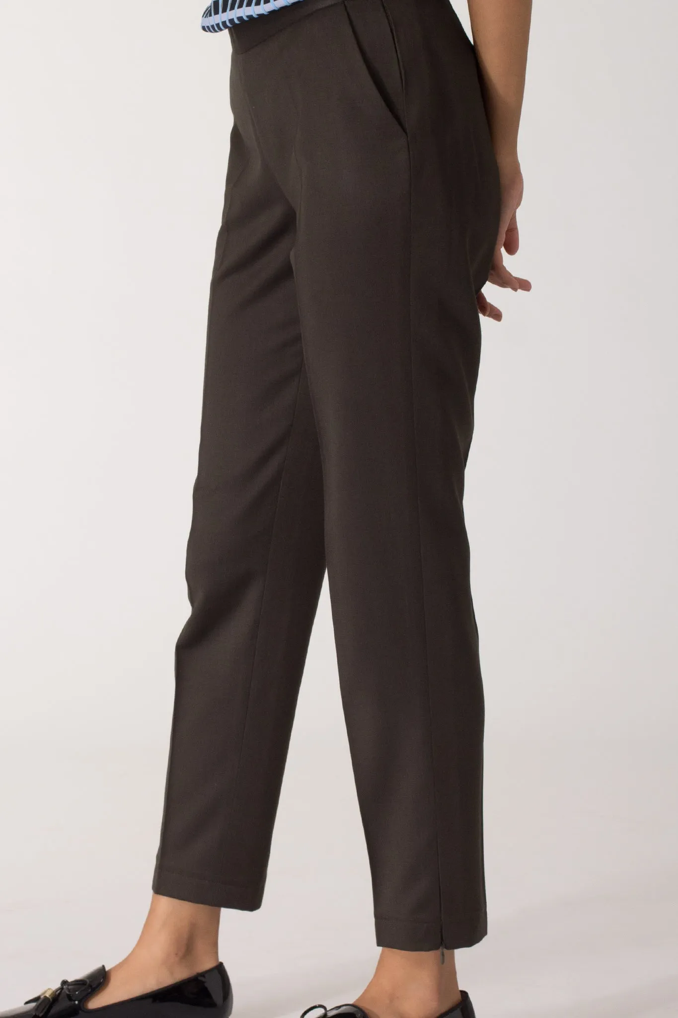 Deep Olive Slim fit Trousers