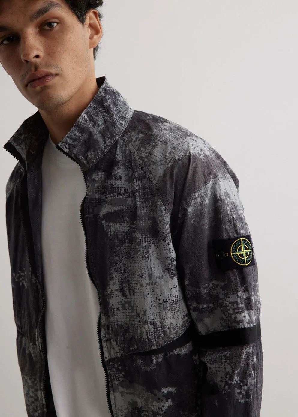 Dissolving Grid Camo Track Jacket