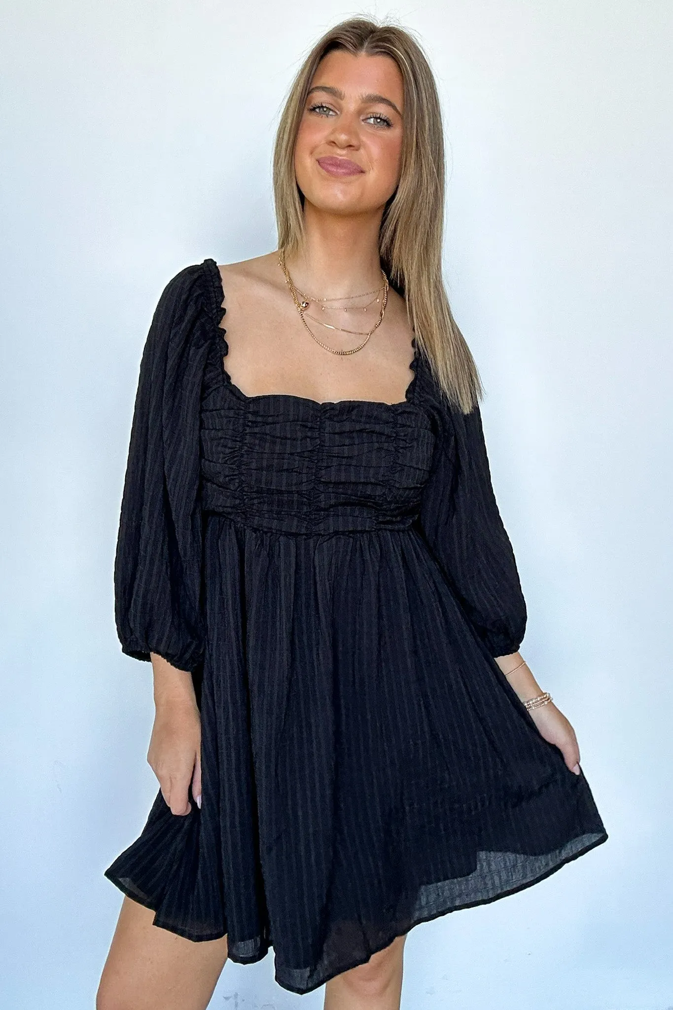 Easily Effortless Smocked Puff Sleeve Dress - FINAL SALE