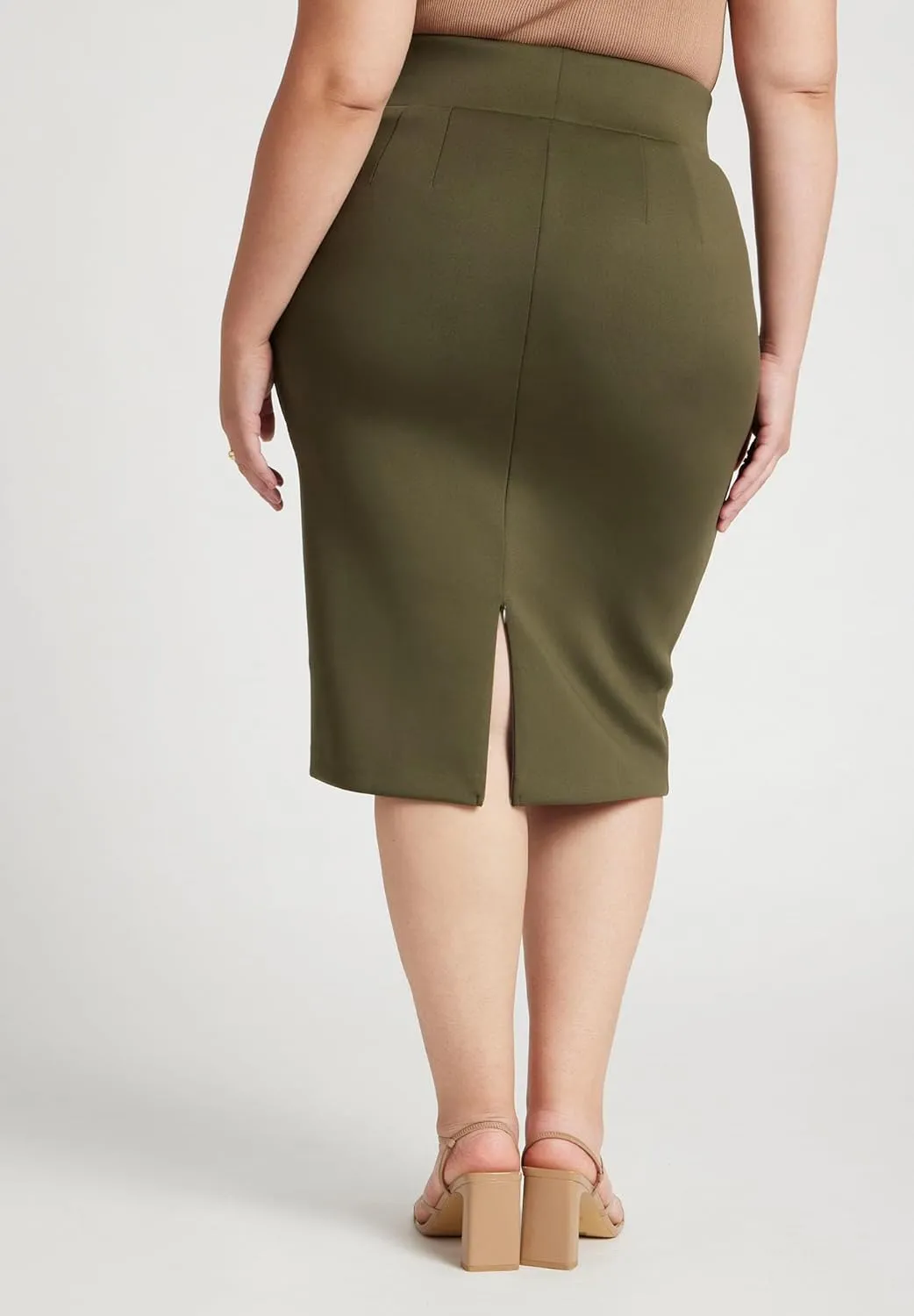 ELOQUII Women's Plus Size Neoprene Pencil Skirt