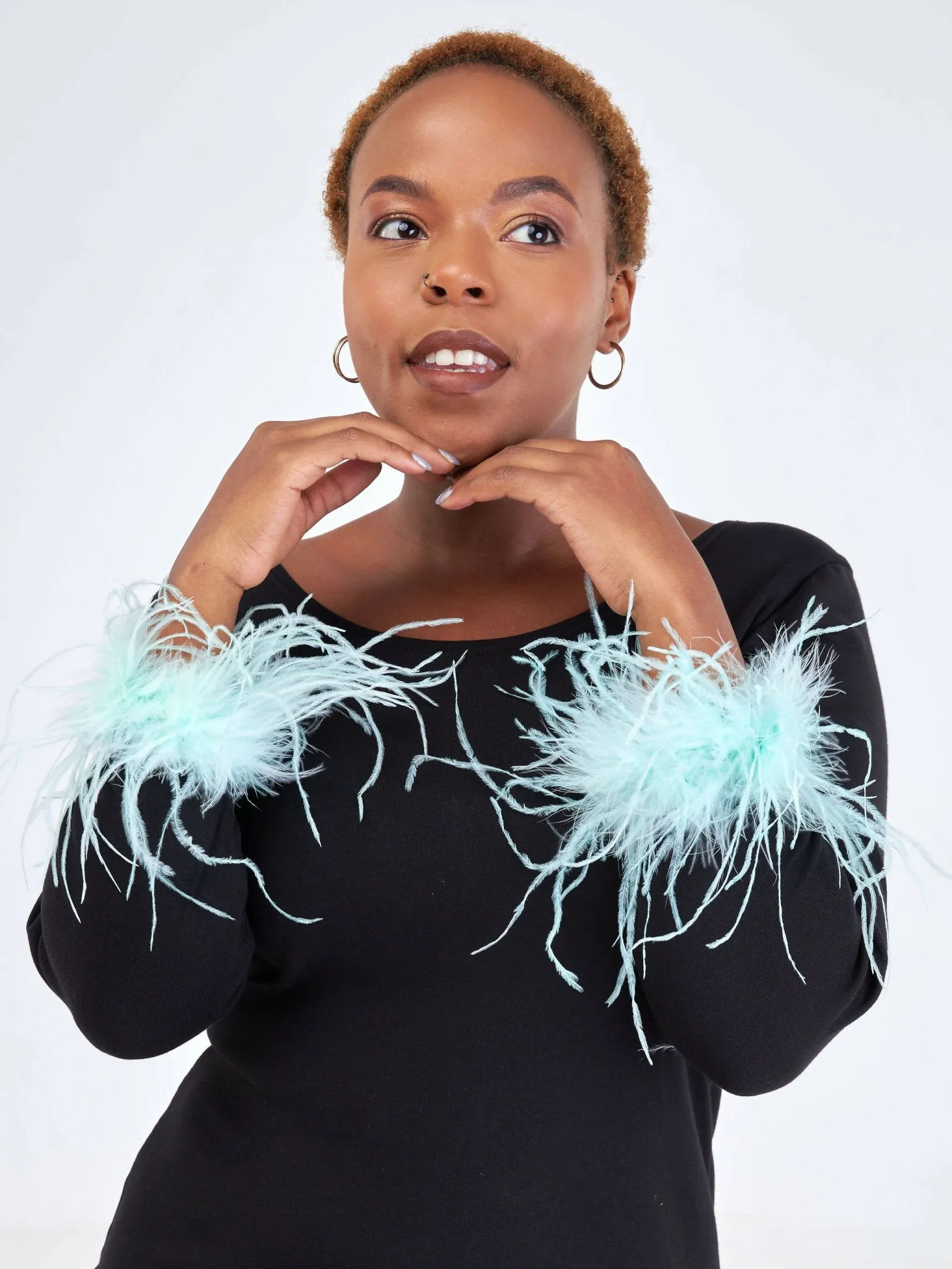 Fur Cuffs - Cyan
