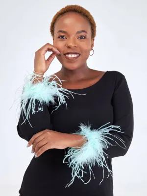 Fur Cuffs - Cyan