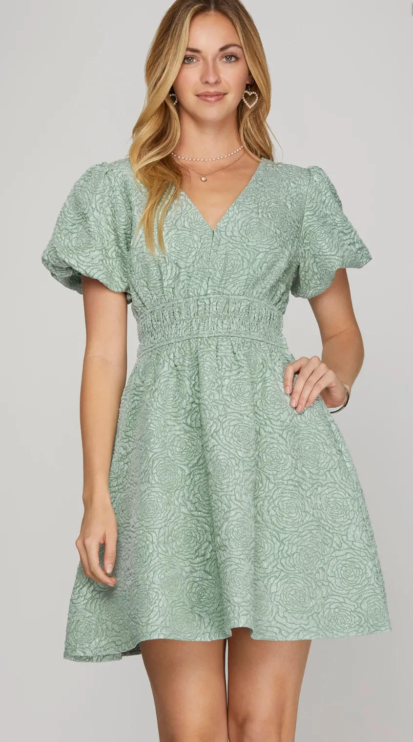 Gorgeous Detailed Jaquard Dress