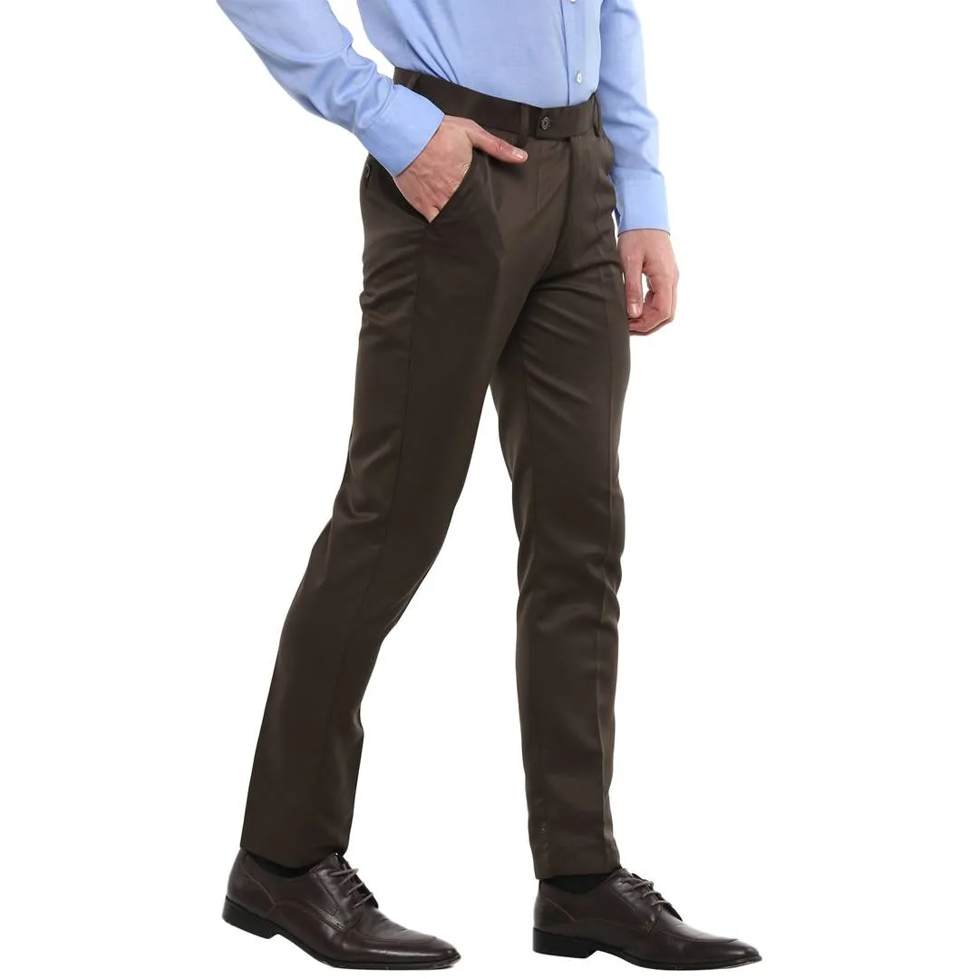 Green Slim Fit Formal Trouser