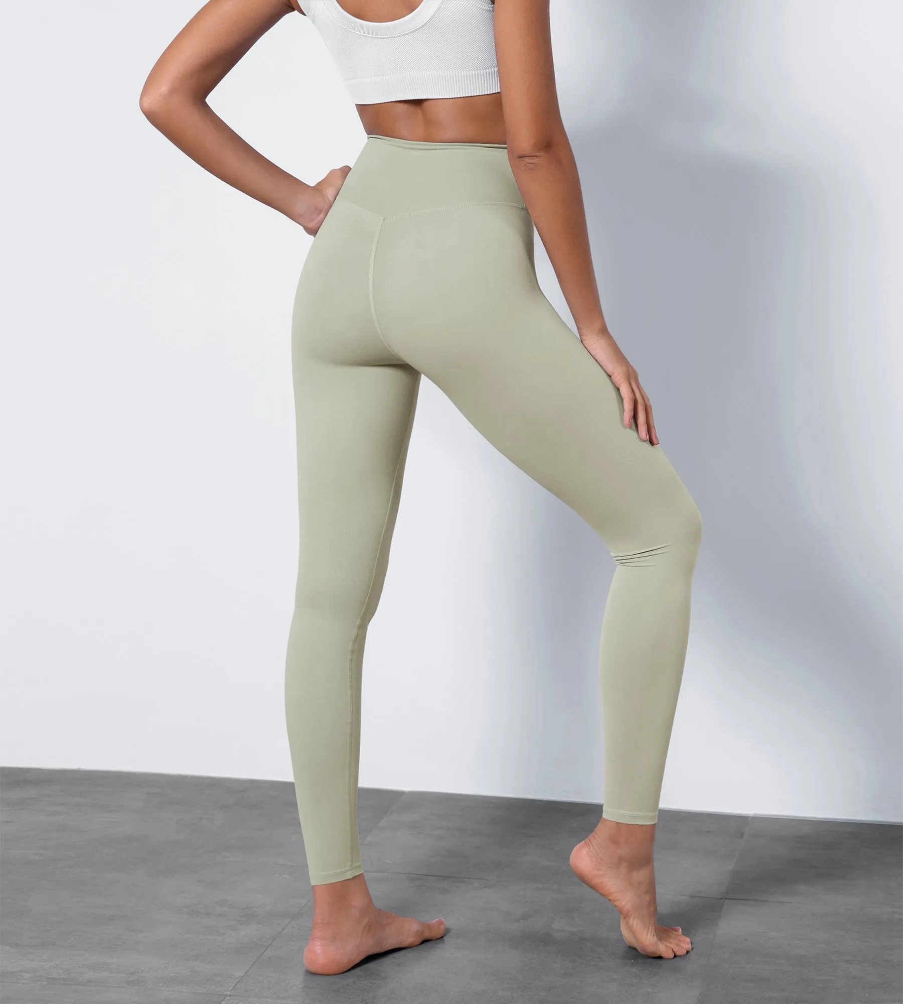 High Waist Crossover Ruched Leggings