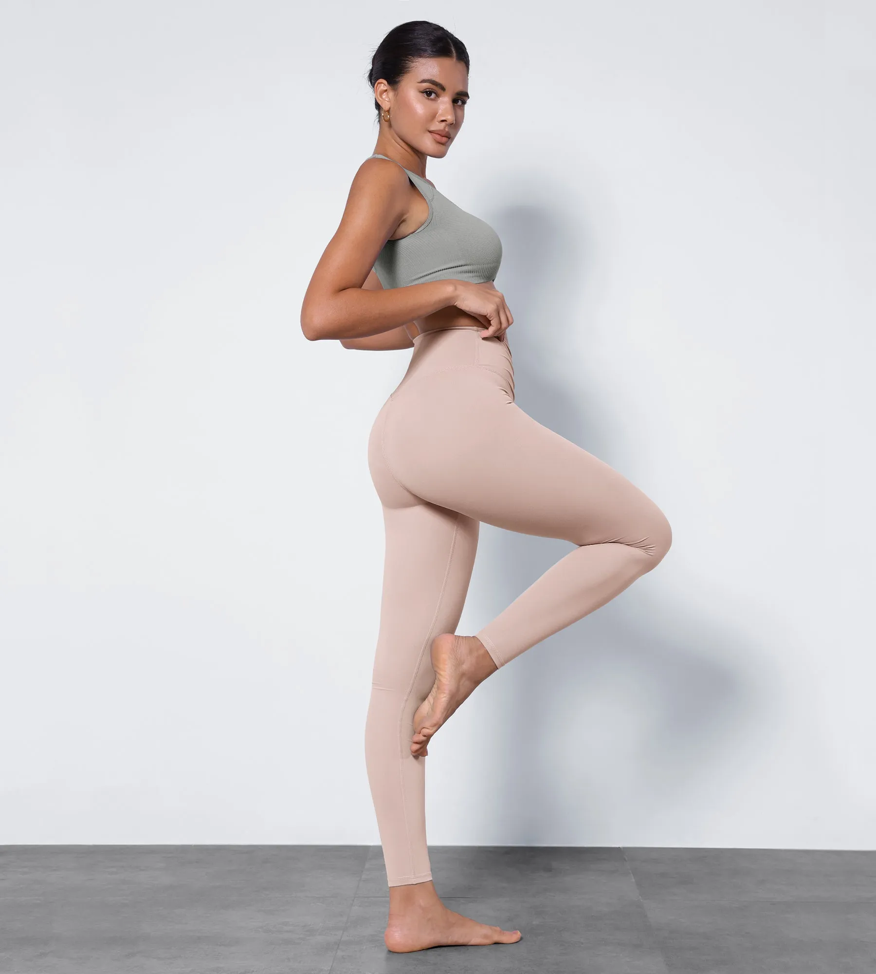 High Waist Crossover Ruched Leggings