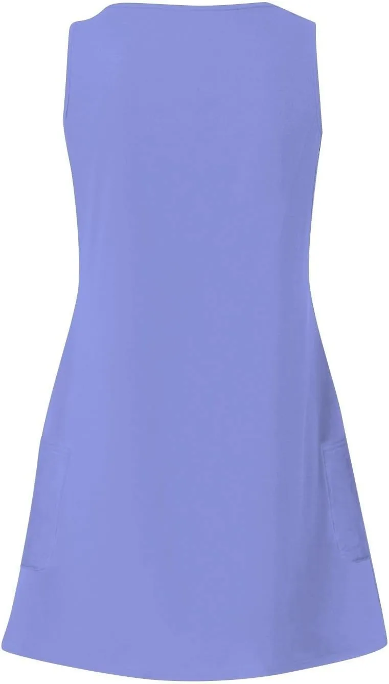 hlysgo Going Out Dresses for Women 2025 Summer Sleeveless V Neck Mini Dress Casual Beachwear Coverup Sundress with Pockets