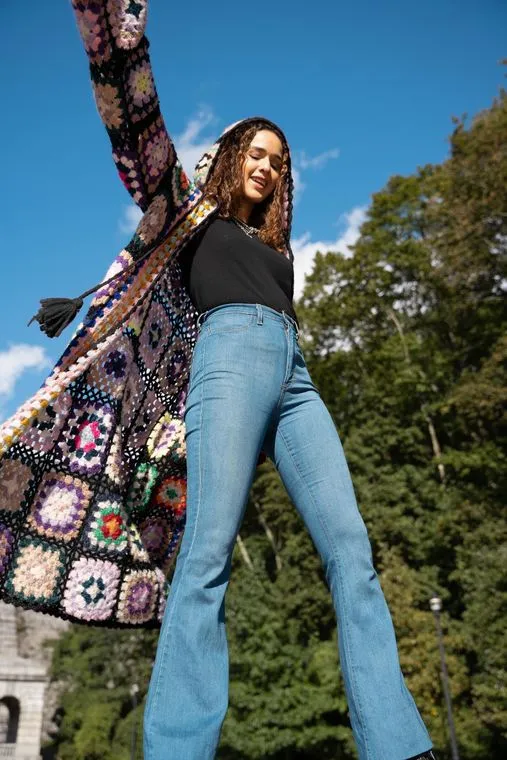 Hooded Crochet Kimono