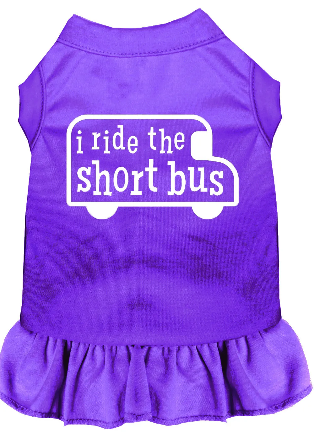 I Ride The Short Bus Screen Print Dress Purple Sm