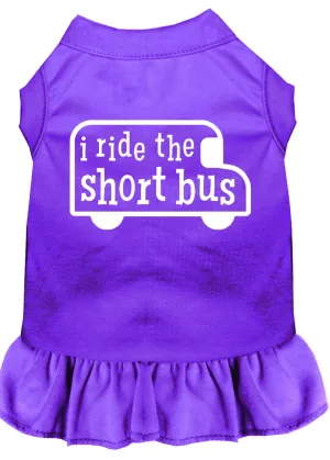 I Ride The Short Bus Screen Print Dress Purple Sm